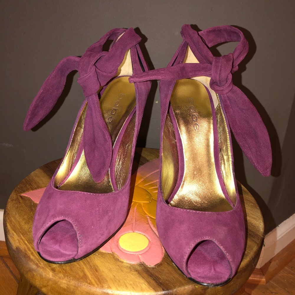 Bebe 3 inches suede stiletto heels